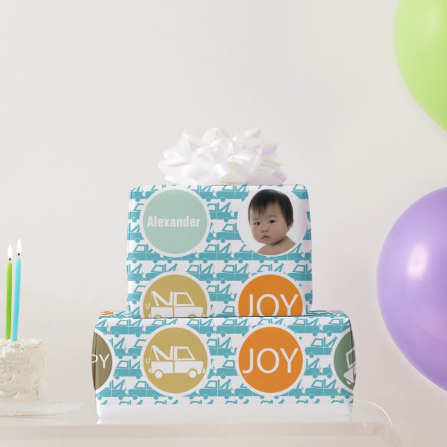 New Baby Boy Photo Wrapping Paper (Party Gifts)