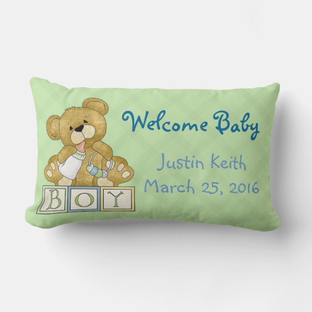 New Baby Boy Pillow (Front)