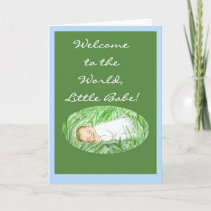 New Baby Boy Welcome Card