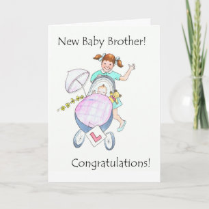New Baby Brother Congratulations Card