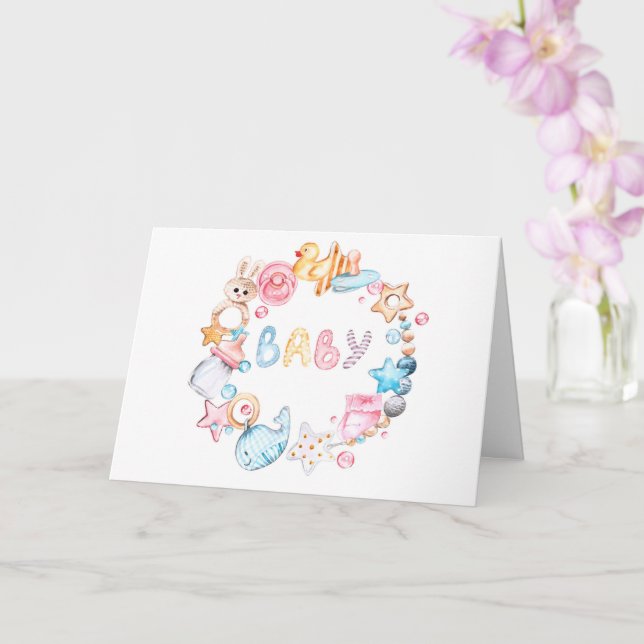 New Baby Card (Orchid)