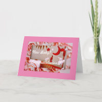 New Baby Card Congratulations, 5" x 7" Folded