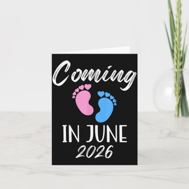 New Baby Coming In June 2026 Funny Baby Shower Boy Card (Front)
