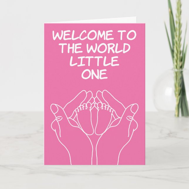 New Baby Congratulations Baby Girl Card (Front)