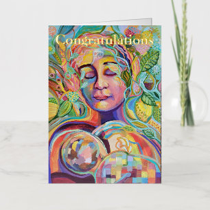 New baby congratulations foil greeting card