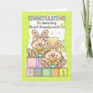 New Baby Congratulations For Great Grandparents - Card