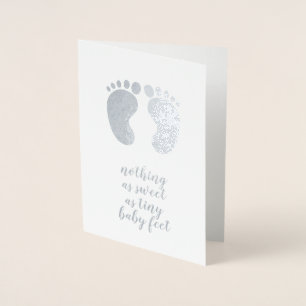 new baby cute quote Silver Foil Card