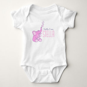 New baby elephant welcome girls name shirt