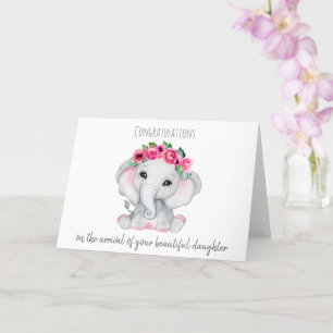 New Baby Ellie in pink Card