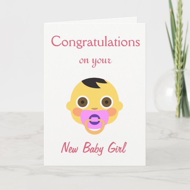 New Baby, Emoji. Card (Front)