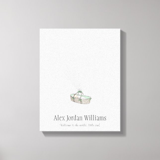 New Baby Fingerprint Balloon Guestbook - Green (Front)