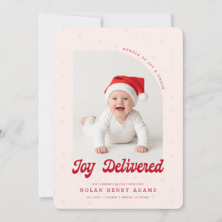 New Baby First Christmas Photo Birth Announcement