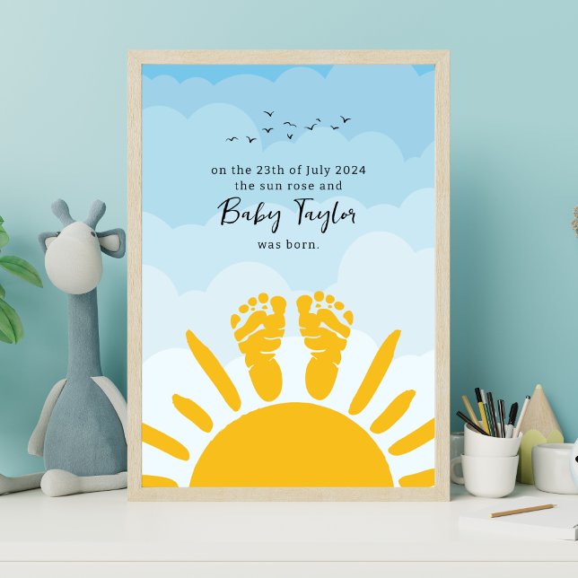New Baby Footprint Sunshine  Poster (Creator Uploaded)
