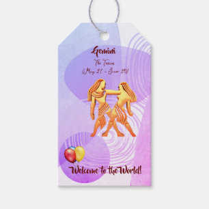 New Baby Gemini Gift Tags