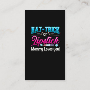 New Baby Gender Reveal Party Ice Hockey Beauty Mom Business Card