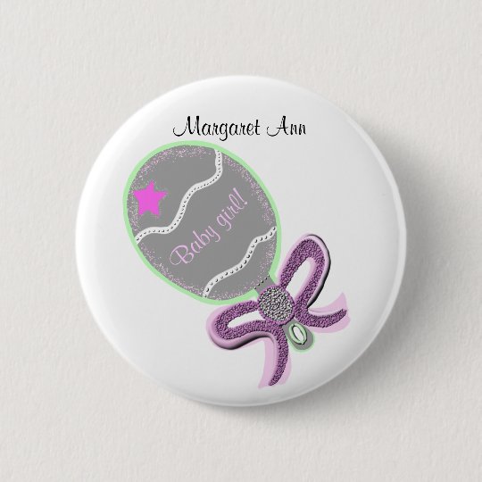 New Baby Girl Button CUSTOMIZE NAME