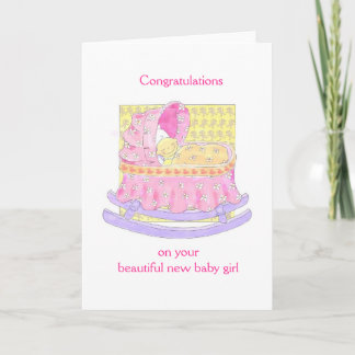 new baby girl card