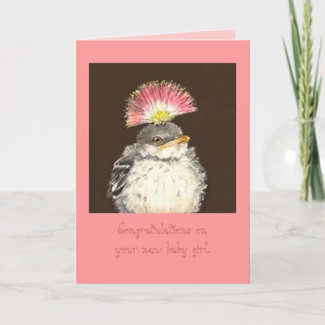 New baby girl card (Front)