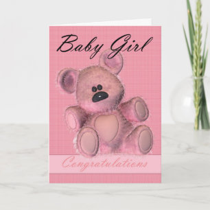 New Baby Girl Congratulations Card