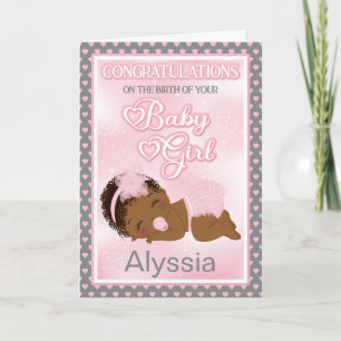 New Baby Girl   Congratulations Greeting Card