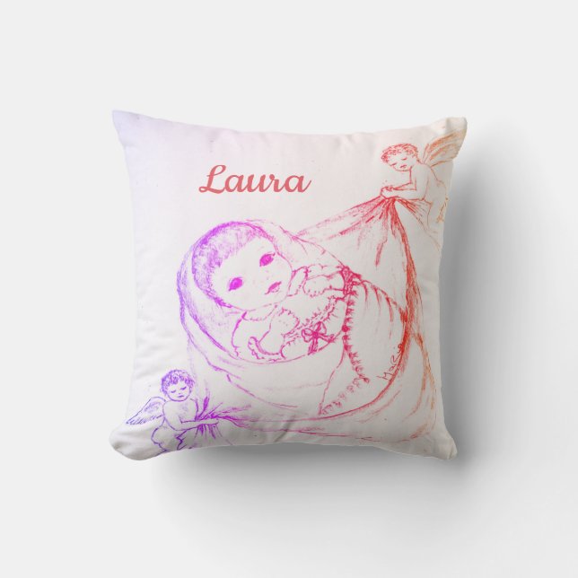 New Baby Girl design Cushion (Front)
