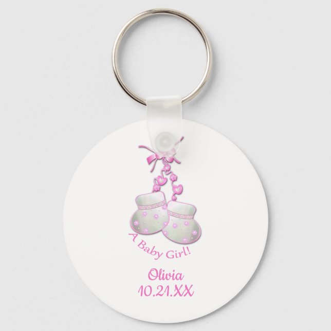 New Baby Girl Keychain (Front)