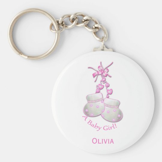 New Baby Girl Keychain