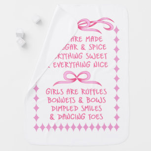 New Baby Girl poem Baby Blanket