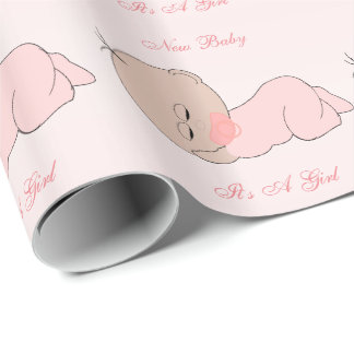 New Baby Girl Wrapping Paper