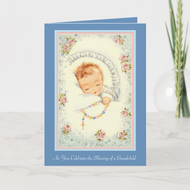 New Baby Grandchild Religious Grandparents Card (Front)