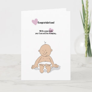 New baby humourous congratulations card