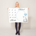 New Baby Infant Milestone Blue Elephant Photo