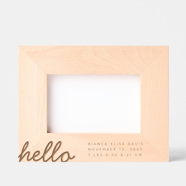 New Baby Info Photo Keepsake Etched Frames (Front)