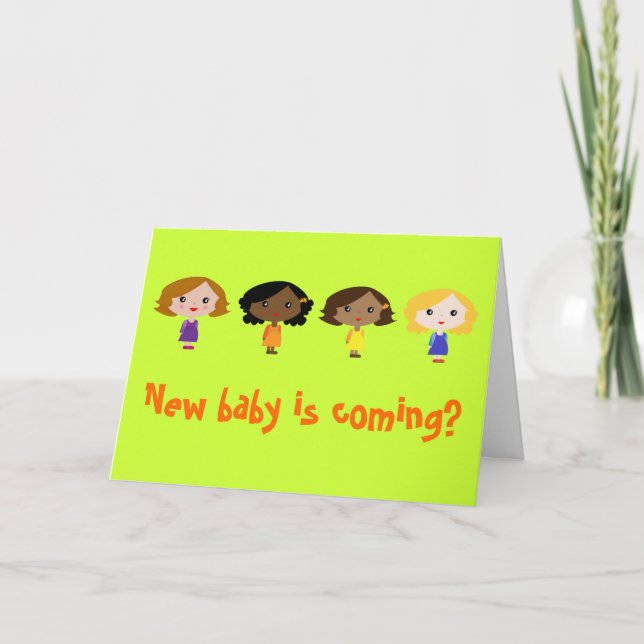 New baby is coming! announcement (Front)