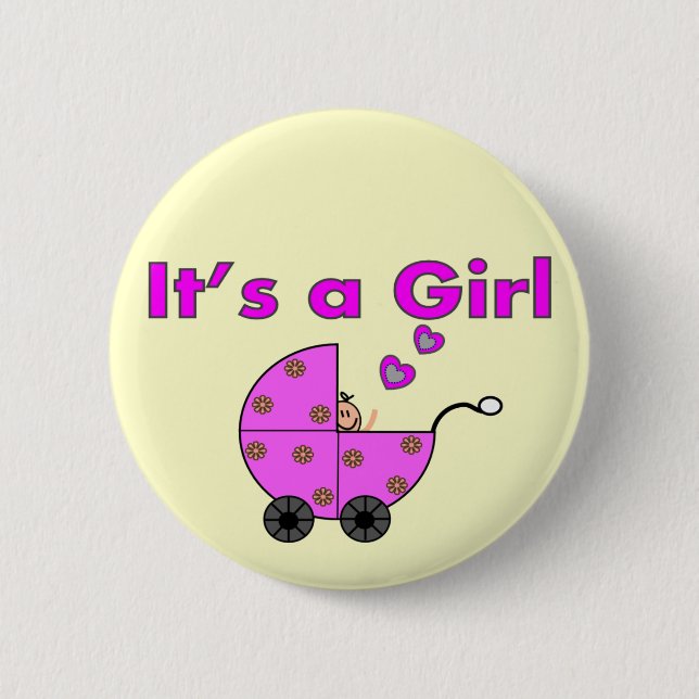 New Baby "It's a Girl" Gifts 6 Cm Round Badge (Front)