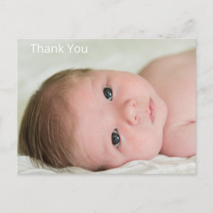 New Baby Modern Photo Thank You Postcard