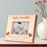New Baby Newborn Gift Stats  Etched Frames<br><div class="desc">This design may be personalised in the area provided by changing the photo and/or text. Or it can be customised by choosing the click to customise further option and delete or change the colour of the background, add text, change the text colour or style, or delete the text for an...</div>