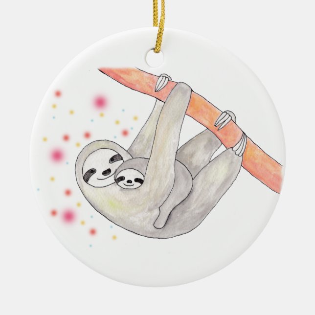 New Baby Ornament Custom Ornament for new Baby (Front)