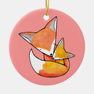 New Baby Ornament Woodland Fox Nursery Decor