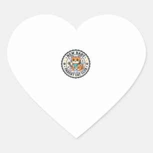 New Baby Parent Cat Cat Mum Gift Idea - New Baby P Heart Sticker