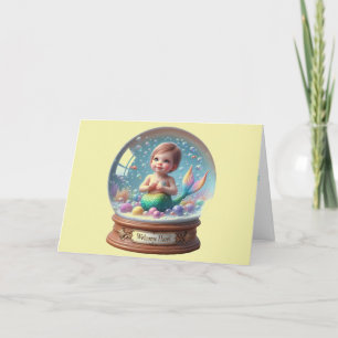 New Baby Personalised Mermaid Card