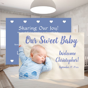 New Baby Photo Announcement