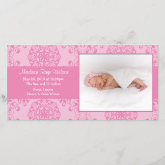 New Baby Photo Announcement Card
