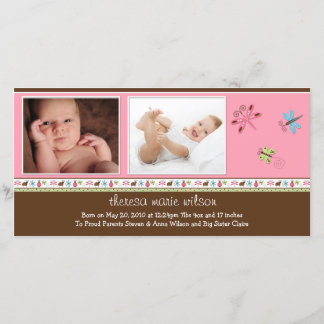 New Baby Photo Announcement Card