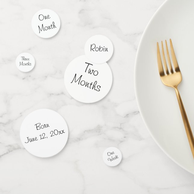 New Baby Photo Captions Baby Shower Table Confetti (Group)