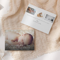 New Baby Photo Elegant Birth Announcement