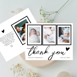 New Baby Photo Gallery Stylish Script Thank You
