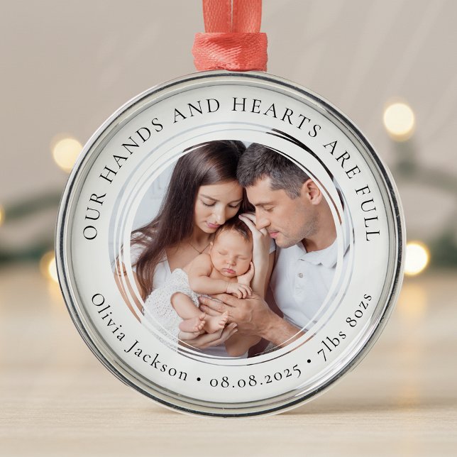 New Baby Photo Keepsake First Christmas Metal Tree Decoration (Creator Uploaded)