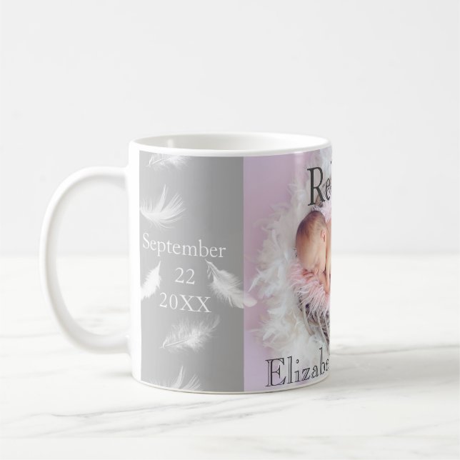 New Baby Photo Name DOB Weight Length Coffee Mug (Left)