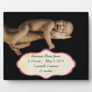 New Baby Photo Plaque